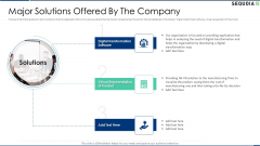 Sequoia Company Capital Raising Elevator Major Solutions Offered By The Company Introduction PDF Sequoia Company Capital Raising Elevator Major Solutions Offered By The Company Introduction PDF
