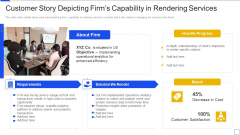 Service Marketing Fundraising Customer Story Depicting Firms Capability In Rendering Services Infographics PDF Service Marketing Fundraising Customer Story Depicting Firms Capability In Rendering Services Infographics PDF
