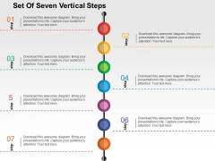 Set Of Seven Vertical Steps Powerpoint Templates