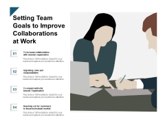 Setting Team Goals To Improve Collaborations At Work Ppt PowerPoint Presentation Portfolio Display