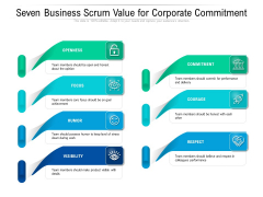 Seven Business Scrum Value For Corporate Commitment Ppt PowerPoint Presentation Show Objects PDF