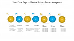 Seven Circle Steps For Effective Business Process Management Ppt PowerPoint Presentation Icon Show PDF