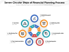 Seven Circular Steps Of Financial Planning Process Ppt PowerPoint Presentation Gallery Aids PDF