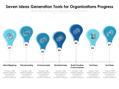 Seven Ideas Generation Tools For Organizations Progress Ppt PowerPoint Presentation Model Graphics Design PDF Seven Ideas Generation Tools For Organizations Progress Ppt PowerPoint Presentation Model Graphics Design PDF