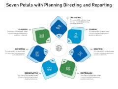 Seven Petals With Planning Directing And Reporting Ppt PowerPoint Presentation Slides Diagrams PDF Seven Petals With Planning Directing And Reporting Ppt PowerPoint Presentation Slides Diagrams PDF