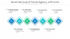 Seven Services Of Travel Agency With Icons Ppt PowerPoint Presentation Gallery Good PDF Seven Services Of Travel Agency With Icons Ppt PowerPoint Presentation Gallery Good PDF