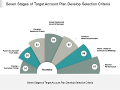 Seven Stages Of Target Account Plan Develop Selection Criteria Ppt PowerPoint Presentation Icon Layouts Cpb