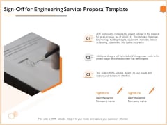 Sign Off For Engineering Service Proposal Template Information PDF Sign Off For Engineering Service Proposal Template Information PDF