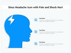 Sinus Headache Icon With Pain And Shock Hurt Ppt PowerPoint Presentation File Background PDF