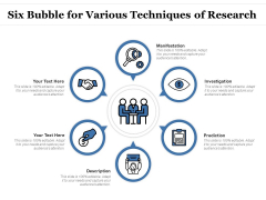 Six Bubble For Various Techniques Of Research Ppt Icon Samples PDF Ppt Inspiration PDF Six Bubble For Various Techniques Of Research Ppt Icon Samples PDF Ppt Inspiration PDF