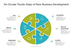 Six Circular Puzzle Steps Of New Business Development Ppt PowerPoint Presentation Infographic Template Vector PDF Six Circular Puzzle Steps Of New Business Development Ppt PowerPoint Presentation Infographic Template Vector PDF