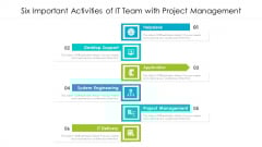 Six Important Activities Of IT Team With Project Management Ppt PowerPoint Presentation File Tips PDF Six Important Activities Of IT Team With Project Management Ppt PowerPoint Presentation File Tips PDF