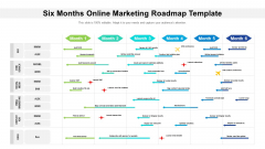 Six Months Online Marketing Roadmap Template Formats
