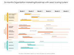 Six Months Organization Marketing Roadmap With Lead Scoring System Background