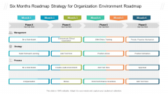 Six Months Roadmap Strategy For Organization Environment Roadmap Inspiration PDF