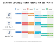 Six Months Software Application Roadmap With Best Practices Structure