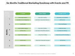 Six Months Traditional Marketing Roadmap With Events And PR Template