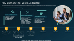 Six Sigma Methodology IT Key Elements For Lean Six Sigma Ppt Infographic Template Design Inspiration PDF