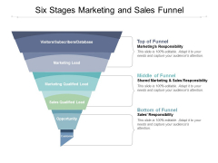 Six Stages Marketing And Sales Funnel Ppt PowerPoint Presentation Infographic Template Deck Six Stages Marketing And Sales Funnel Ppt PowerPoint Presentation Infographic Template Deck