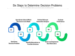 Six Steps To Determine Decision Problems Ppt PowerPoint Presentation Gallery Vector PDF Six Steps To Determine Decision Problems Ppt PowerPoint Presentation Gallery Vector PDF