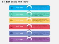 Six Text Boxes With Icons Powerpoint Template Six Text Boxes With Icons Powerpoint Template