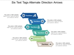 Six Text Tags Alternate Direction Arrows Ppt PowerPoint Presentation Gallery Background Image PDF Six Text Tags Alternate Direction Arrows Ppt PowerPoint Presentation Gallery Background Image PDF