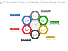 Six Thinking Hats Of Brainstorming Session Powerpoint Slide Templates Download Six Thinking Hats Of Brainstorming Session Powerpoint Slide Templates Download