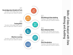 Skills Of Data Analyst With Data Mining And Auditing Ppt PowerPoint Presentation Styles Introduction PDF Skills Of Data Analyst With Data Mining And Auditing Ppt PowerPoint Presentation Styles Introduction PDF