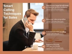 Smart Calling Techniques For Sales Ppt PowerPoint Presentation Layouts Layouts PDF Smart Calling Techniques For Sales Ppt PowerPoint Presentation Layouts Layouts PDF
