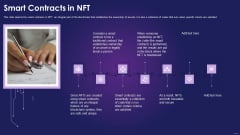 Smart Contracts In NFT Ppt Pictures Maker PDF