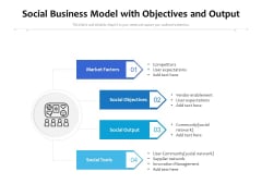 Social Business Model With Objectives And Output Ppt PowerPoint Presentation Summary Ideas PDF Social Business Model With Objectives And Output Ppt PowerPoint Presentation Summary Ideas PDF