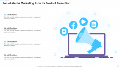 Social Media Marketing Icon For Product Promotion Structure PDF