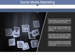 Social Media Marketing Ppt PowerPoint Presentation Model Master Slide