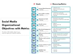 Social Media Organizational Objectives With Metrics Ppt PowerPoint Presentation Inspiration Example Introduction PDF Social Media Organizational Objectives With Metrics Ppt PowerPoint Presentation Inspiration Example Introduction PDF