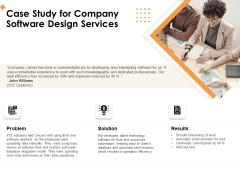 Software Development Case Study For Company Software Design Services Ppt Portfolio Backgrounds PDF