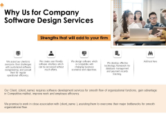 Software Development Why Us For Company Software Design Services Ppt Styles Ideas PDF