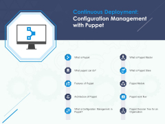 Software Tool Continuous Deployment Configuration Management With Puppet Ppt Professional Smartart PDF