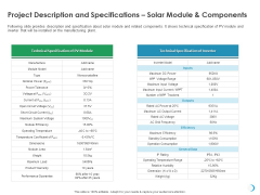 Solar System Implementation And Support Service Project Description And Specifications Solar Module And Components Background PDF Solar System Implementation And Support Service Project Description And Specifications Solar Module And Components Background PDF