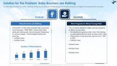 Solution For The Problem Baby Boomers Are Retiring Ppt Layouts Mockup PDF Solution For The Problem Baby Boomers Are Retiring Ppt Layouts Mockup PDF