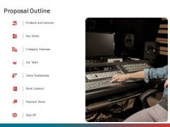 Sound Production Firm Agreement Proposal Proposal Outline Ppt Model Outfit PDF Sound Production Firm Agreement Proposal Proposal Outline Ppt Model Outfit PDF