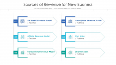 Sources Of Revenue For New Business Ppt Infographics Samples PDF Sources Of Revenue For New Business Ppt Infographics Samples PDF