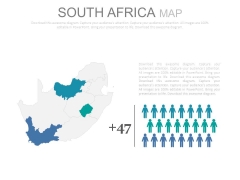 South Africa Map With Population Ratio Analysis Powerpoint Slides