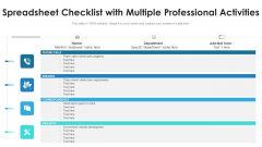 Spreadsheet Checklist With Multiple Professional Activities Ppt PowerPoint Presentation Model Show PDF Spreadsheet Checklist With Multiple Professional Activities Ppt PowerPoint Presentation Model Show PDF