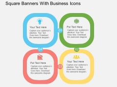 Square Banners With Business Icons Powerpoint Templates Square Banners With Business Icons Powerpoint Templates
