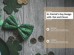 St Patricks Day Design With Hat And Clover Ppt Powerpoint Presentation Styles Background
