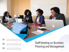 Staff Meeting On Business Planning And Management Ppt PowerPoint Presentation File Example Topics PDF