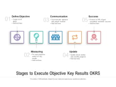 Stages To Execute Objective Key Results OKRS Ppt PowerPoint Presentation Gallery Graphic Tips PDF