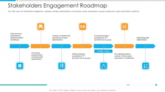 Stakeholders Engagement Roadmap Demonstration PDF Stakeholders Engagement Roadmap Demonstration PDF