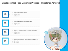 Standalone Web Page Designing Proposal Milestones Achieved Sample PDF Standalone Web Page Designing Proposal Milestones Achieved Sample PDF