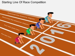 Starting Line Of Race Competition Powerpoint Template Starting Line Of Race Competition Powerpoint Template